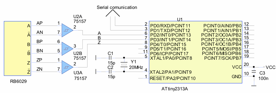 使用ATtiny2313A AVR微控制器即可实现高速读取正交编码器信号