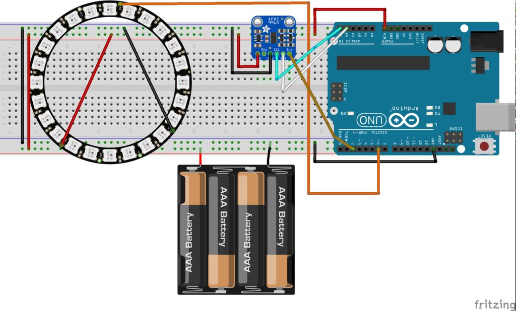 怎样用Arduino将手势传感器和LED环组合