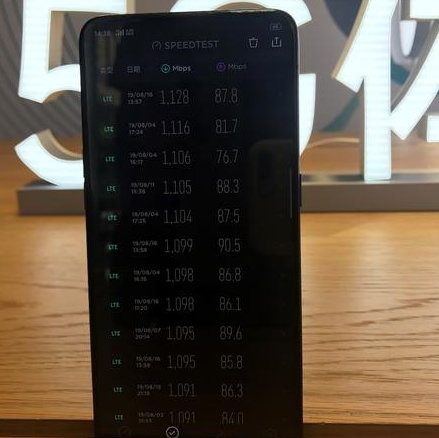 OPPO Reno 5G版手机测速5G下载速率已...