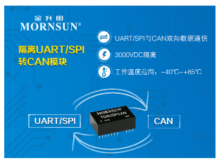 金升阳研发出可实现UART/SPI转CAN双向数据通信的TD5（3）USPCAN系列