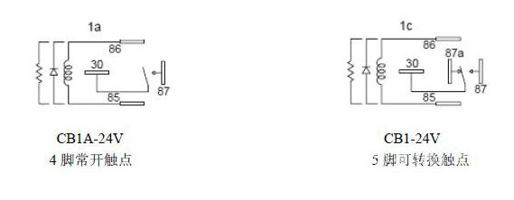 解析汽车继电器中继电器各脚的区别及接线 