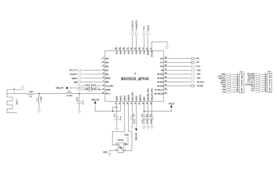 xy-mbz58a低功耗ble单模蓝牙模块的用户使用手册免费下载