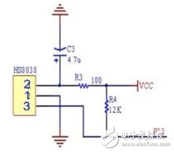 hs0038紅外接收電路