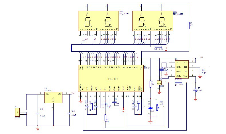 数字显示温度计是怎样来设计pcb的