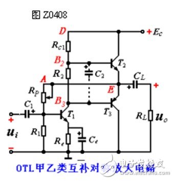 OTL甲乙類互補(bǔ)對(duì)稱電路的工作原理解析