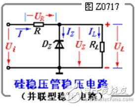 并联型硅稳压管稳压电路的工作原理分析