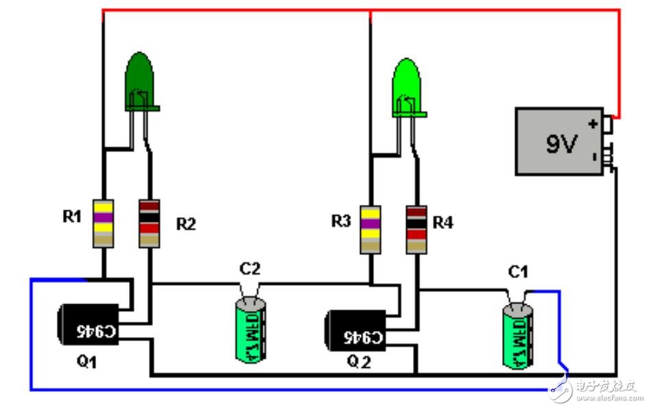 led閃燈安裝_LED閃爍燈電路圖解