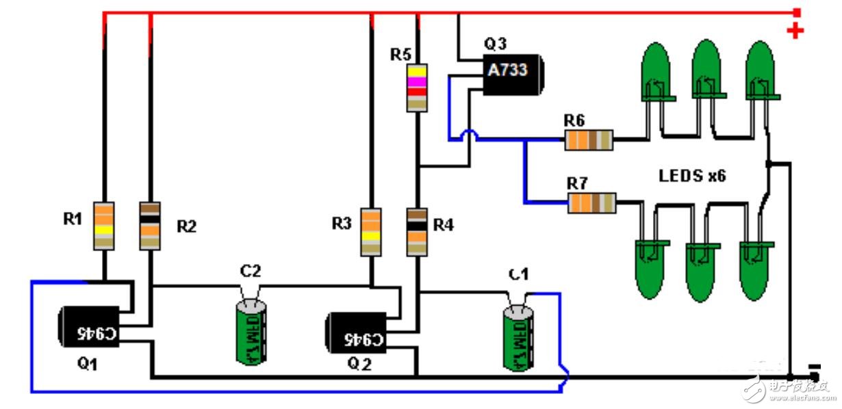 led閃燈安裝_LED閃爍燈電路圖解