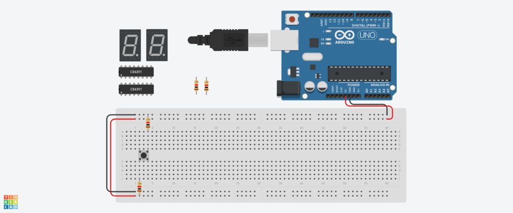 使用Arduino和7段显示的两位数定时器的制作