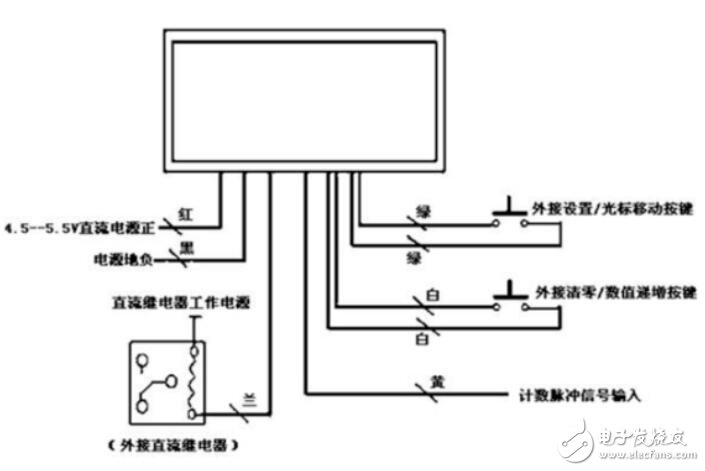 電子計(jì)數(shù)器電路圖_電子計(jì)數(shù)器接線方法