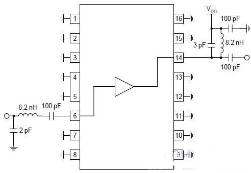 RF2320线性RF放大器引脚功能及典型应用电路