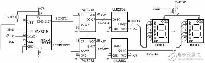 基于MAX7219芯片的大尺寸LED数码显示驱动电路设计
