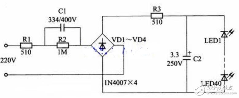 48v电动车led灯电路图