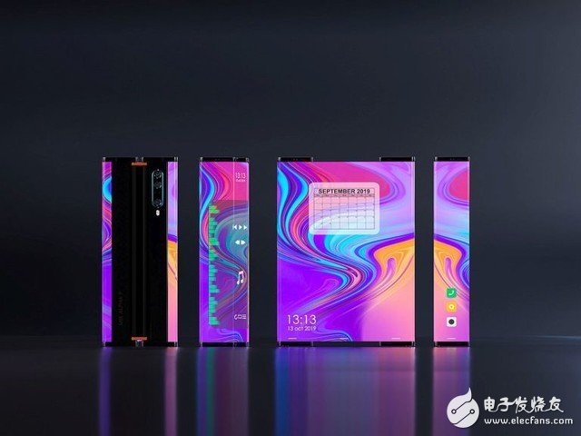 小米Mix Alpha2环绕屏新机渲染图曝光,OLED屏采用滚动和伸缩式设计
