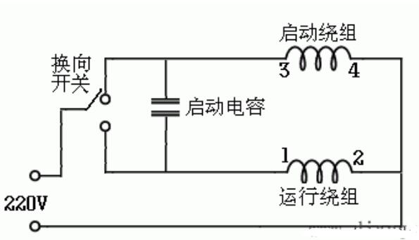 单相220v交流电机电路图