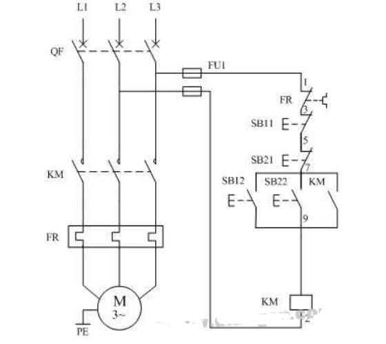 多款兩地控制電機(jī)電路圖講解