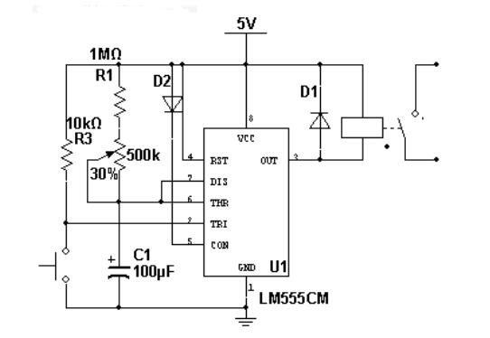 三款電子定時開關電路圖