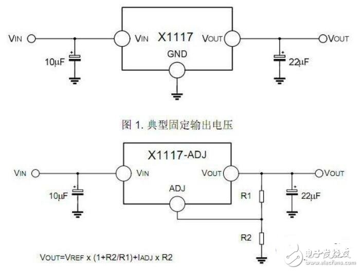 LM1117调节电压芯片的使用方式