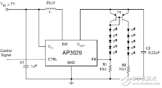 基于AP3029變換器的WLED背光驅動電源設計