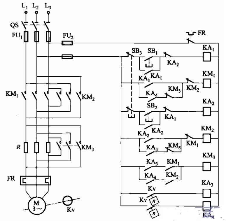 正反转反接制动电路图