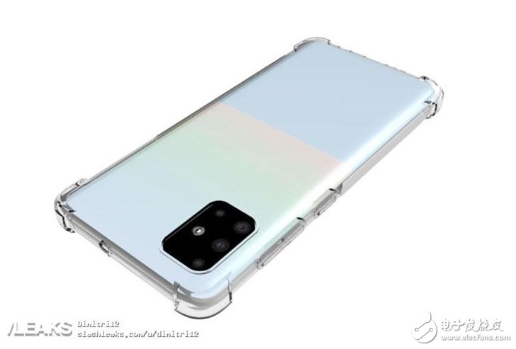 三星Galaxy A51渲染图,采用屏下指纹技术与后置四摄像头设计