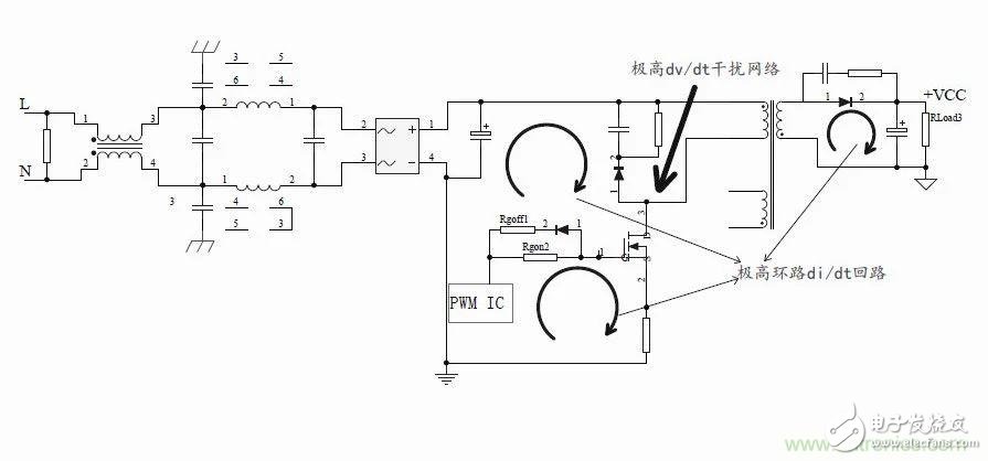 如何通過提升開關(guān)電源的EMI特性來改善整個電路的EMI性能