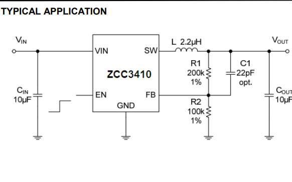 ZCC3410同步降压稳压器的数据手册免费下载