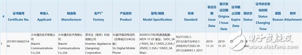 小米5G Redmi K30通过3C认证,首款采...