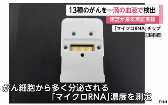 日本东芝滴血测癌技术能检测13种癌症,2小时内出...