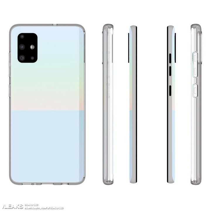 三星Galaxy A71带壳渲染图曝光,采用水滴屏设计后置四摄