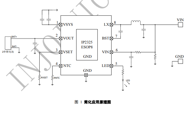 ip2325双节串联锂电池的升压充电管理芯片数据手册免费下载