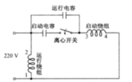 单相异步电动机接线图说明