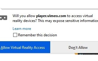 火狐Firefox 73允许阻止网站的VR设备访...