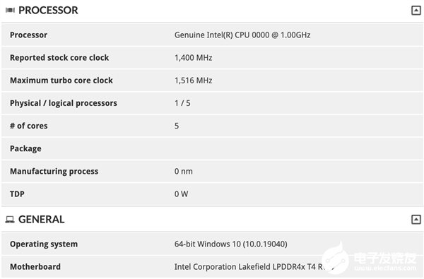 Intel新處理器曝光 頻率僅有1.0-1.4GHz或為Surface Neo專用