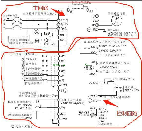 变频器接线方法图解