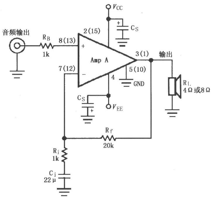 基于lm1876的音频功率放大电路图 - 功率放大器电路图