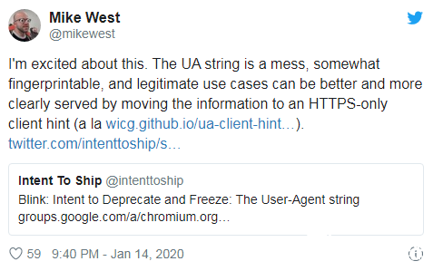 谷歌计划逐步在Chrome中淘汰用户代理字符串