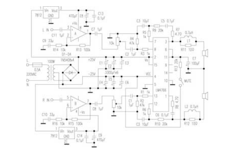 lm4766实用功放电路图和资料简介