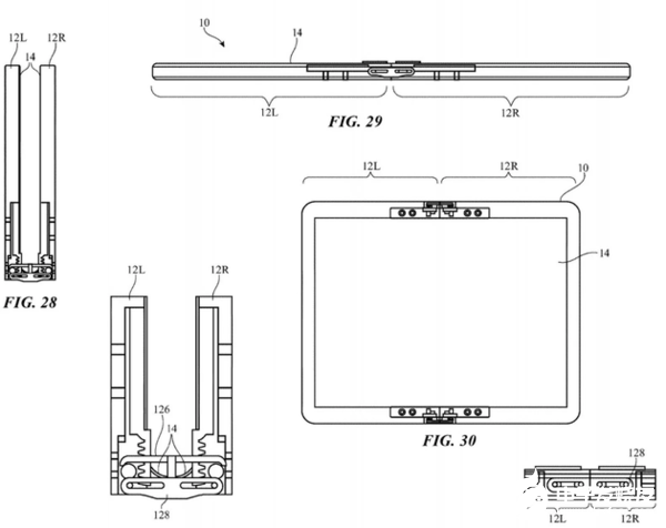 蘋果折疊屏專利圖曝光采用了與三星Galaxy Fold類似的內(nèi)折疊設(shè)計