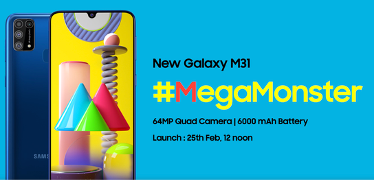 三星Galaxy M31即将发布该机内置了一块6...