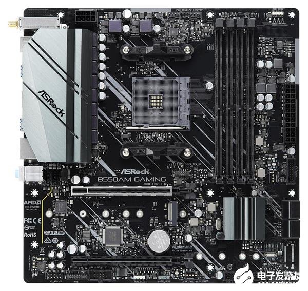 华擎B550AM Gaming主板高清照曝光 1...