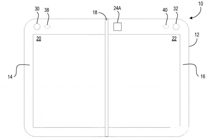 微軟新專利配備四個(gè)攝像頭的折疊屏