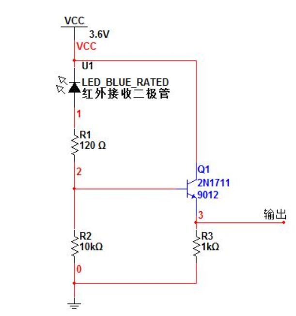 红外接收二极管电路图