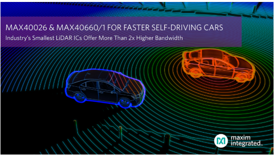 Maxim发布业界最小的LiDAR IC,加速自动驾驶汽车平台设计