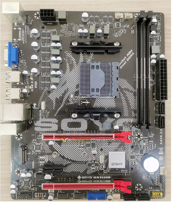 梅捷AMD B550M“丐板”曝光,采用紅色PC...