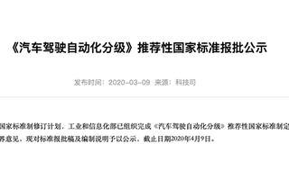 中国自动驾驶汽车分级标准获准通过,促进加快量产与...