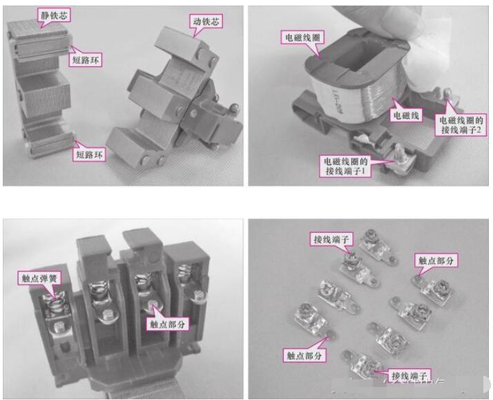 接触器实物结构图_接触器内部原理图