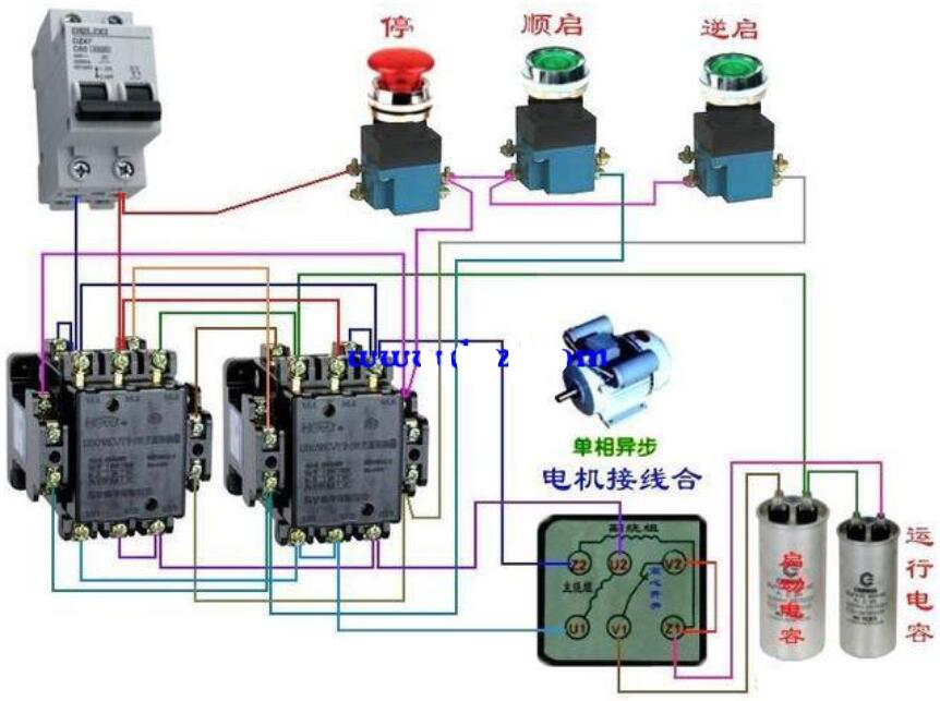 220v电机怎么接接触器正反转电机怎么接两个交流接触器