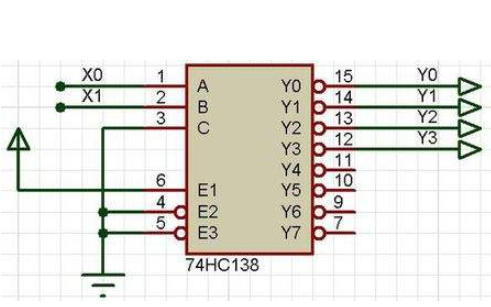 74ls138译码器应用的仿真电路图免费下载