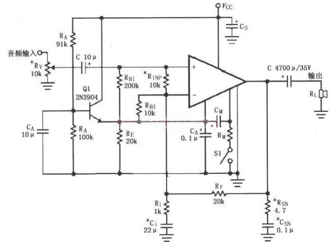 基于lm4781的功放电路图